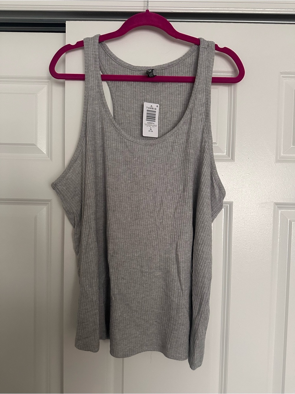 Torrid Shimmer Rib Racerback Lounge Tank